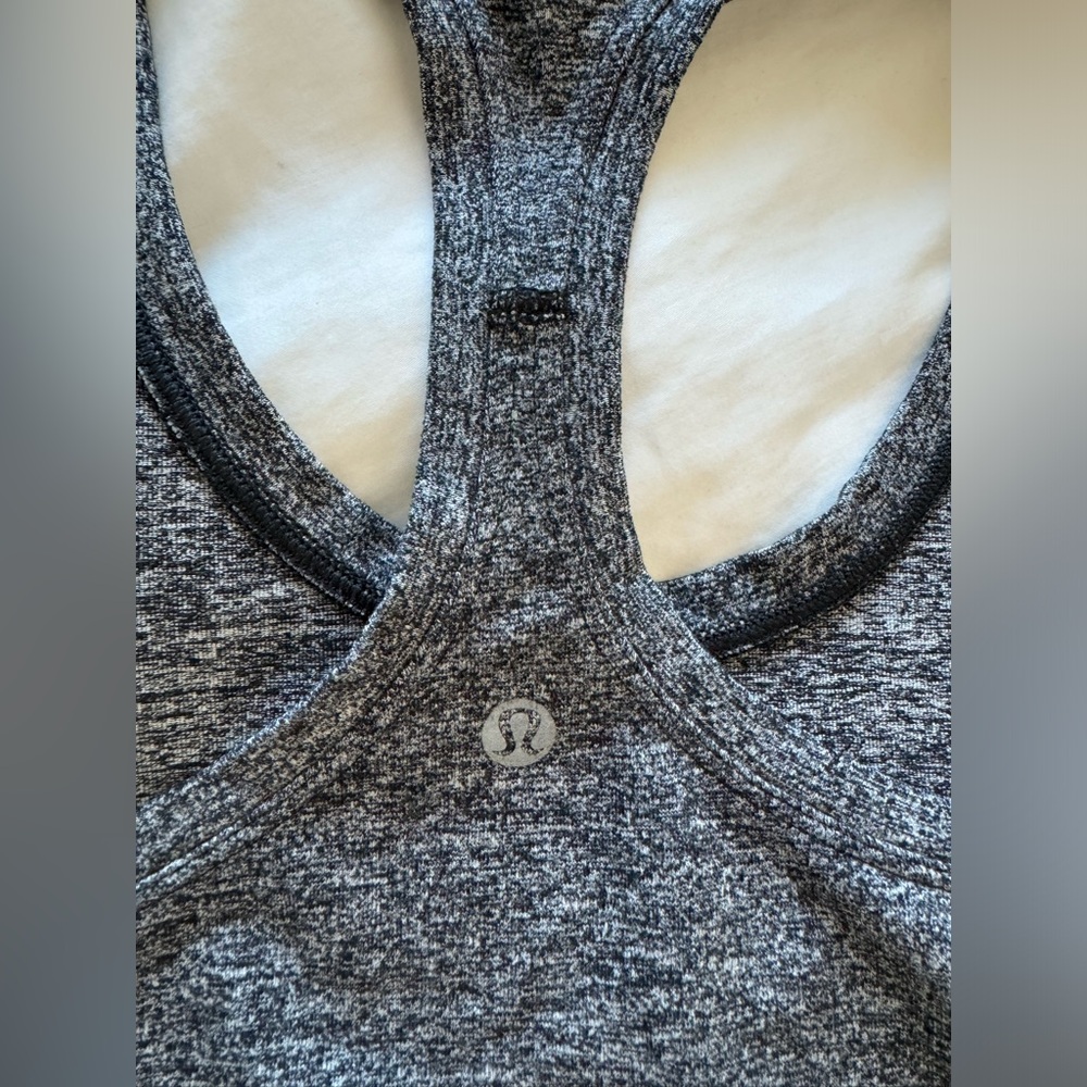 NWOT Lululemon Heather Grey Workout Racerback Tank Top - Picture 2 of 3